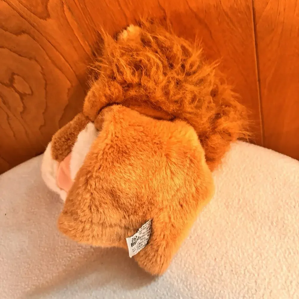 Russ Lion Hand Puppet Plush Brown Mane Soft Stuffed Animal Toy Vintage